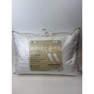 Charter Club Standard/Queen Down & Feather Chamber Medium/Firm Density Pillow